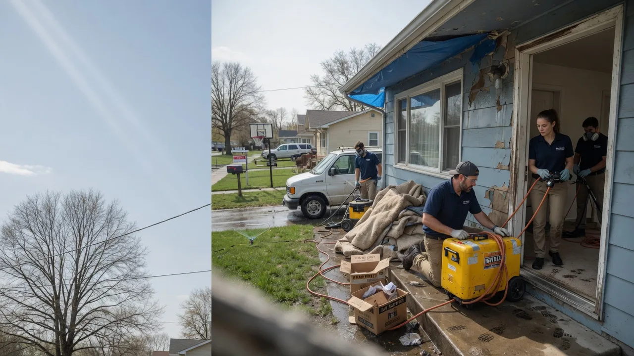Basement Flood Cleanup in Evansville, WI near me
